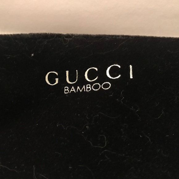 Gucci  bamboo black velvet clutch - Picture 4 of 7